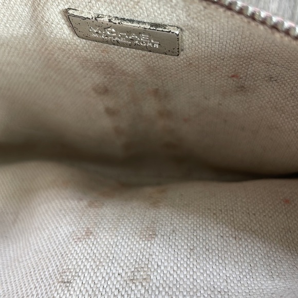 Michael by Michael Kors Mini Pink Metallic Leather and Rhinestone Wristlet Purse - Picture 9 of 9